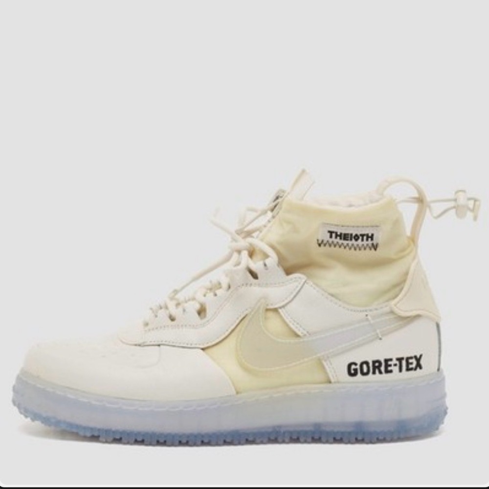 NIKE AIR white Leather Nylon Force 1 High GORE TEX GRX WINTER Sneakers Shoes